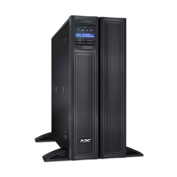 APC-SMX3000HV-Front-Leftt-Rack-with-Battery