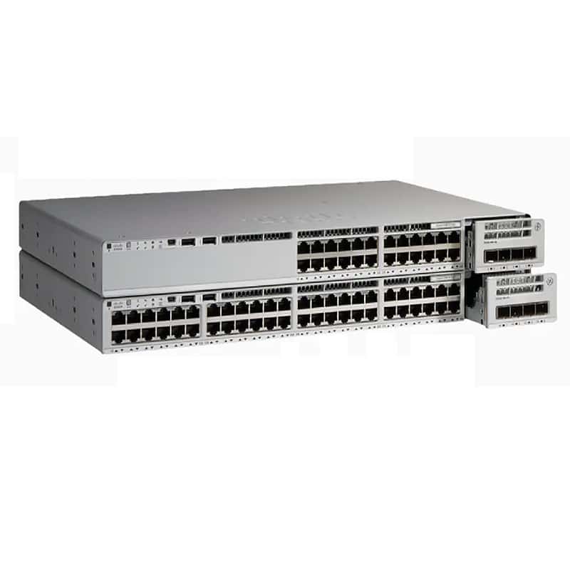Cisco C9300-24P-E Front Right Stack
