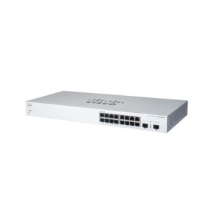 Cisco CBS220 16 Ports Front Left, Cisco CBS220 Smart 16-port GE 2x1G SFP Switch