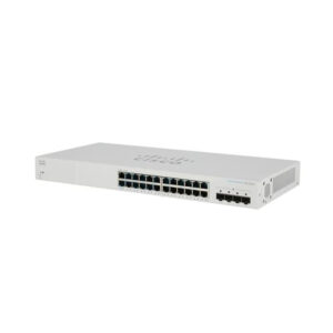 Cisco CBS220 24 Ports Front Left, Cisco CBS220 Smart 24-port GE 4x10G SFP+ Switch, Cisco CBS220 24-port GE 4x1G SFP
