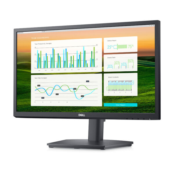 Dell-Monitor-E2222HS-Front-Left, Dell 22 Height Adjustable Monitor: E2222HS