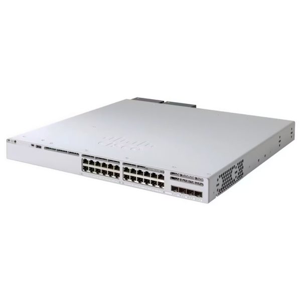 Cisco-C9300L-24T-4X-E-Front-Left, Cisco Catalyst 9300L 24 Ports GE 4x10G Uplink, Cisco Catalyst 9300L 24 Ports data 4x1G Uplink, Cisco Catalyst 9300L 24Ports PoE 4x10G, Cisco Catalyst 9300L 24 Ports PoE 4x1G Uplink