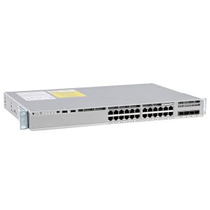 Cisco-Catalyst-C9200L-24P-4G-E-Front-Right, Cisco Catalyst 9200L 24-port GE 4x10G, Cisco Catalyst 9200L 24-port GE 4x1G, Cisco Catalyst 9200L 24-port PoE+ 4x10G, Cisco Catalyst 9200L 24-port PoE+ 4x1G