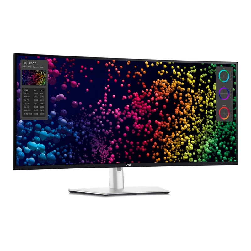Dell UltraSharp 40 Curved Thunderbolt Hub Monitor U4025QW--FRONT RIGHT, Dell UltraSharp 40 Monitor U4025QW